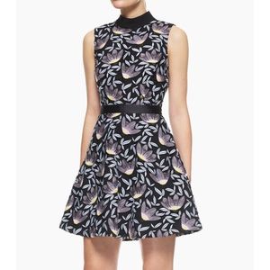 Self portrait blue peony lace fit & flare dress